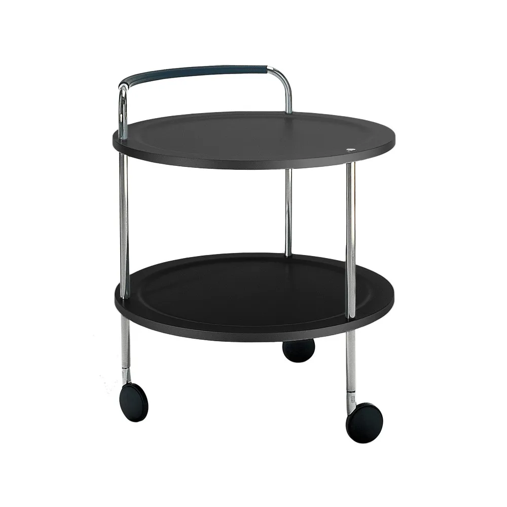 Trolley Round Basic serveringsvagn, mörkgrå, kromstativ SMD Design