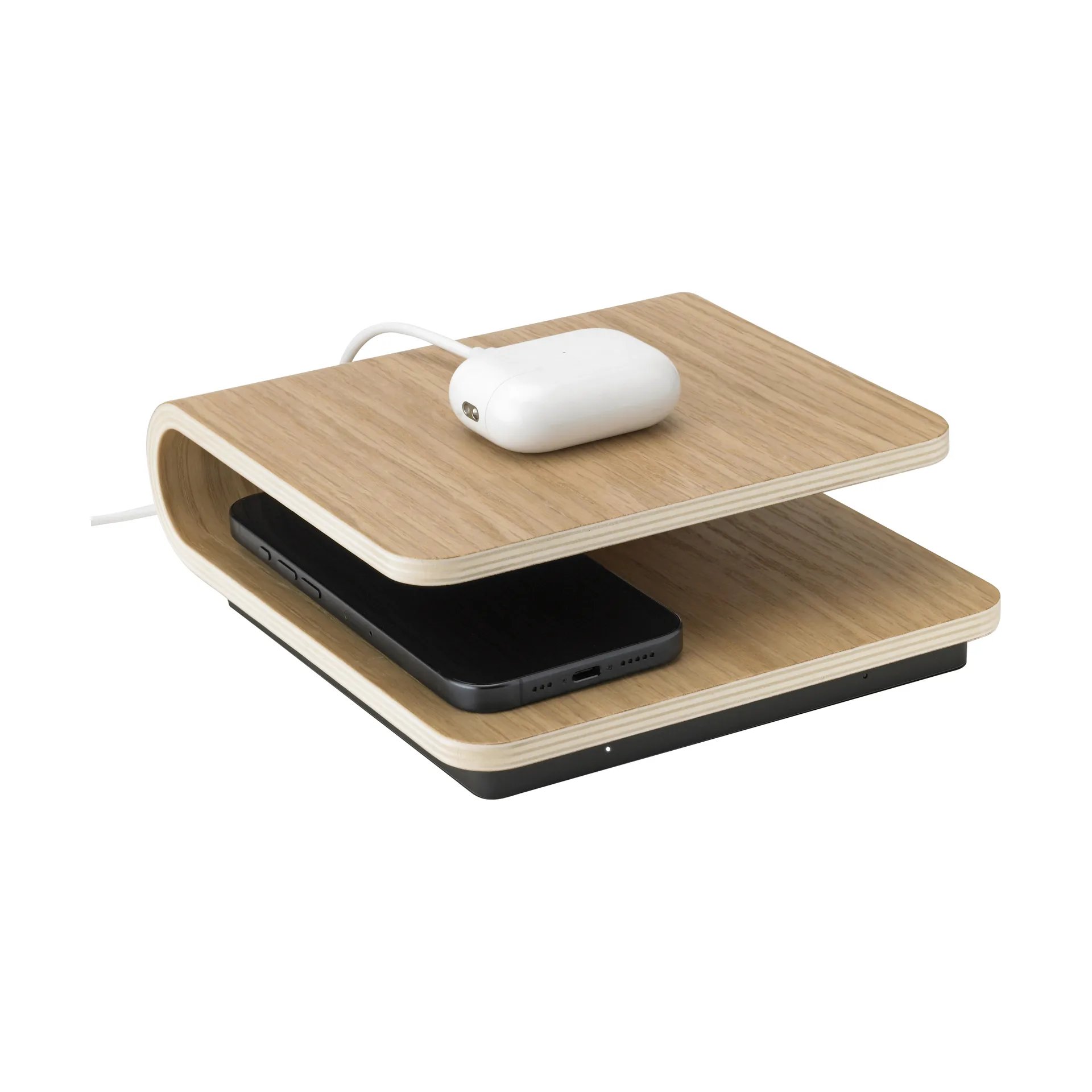 Ro trådlös laddare, Oak Stelton