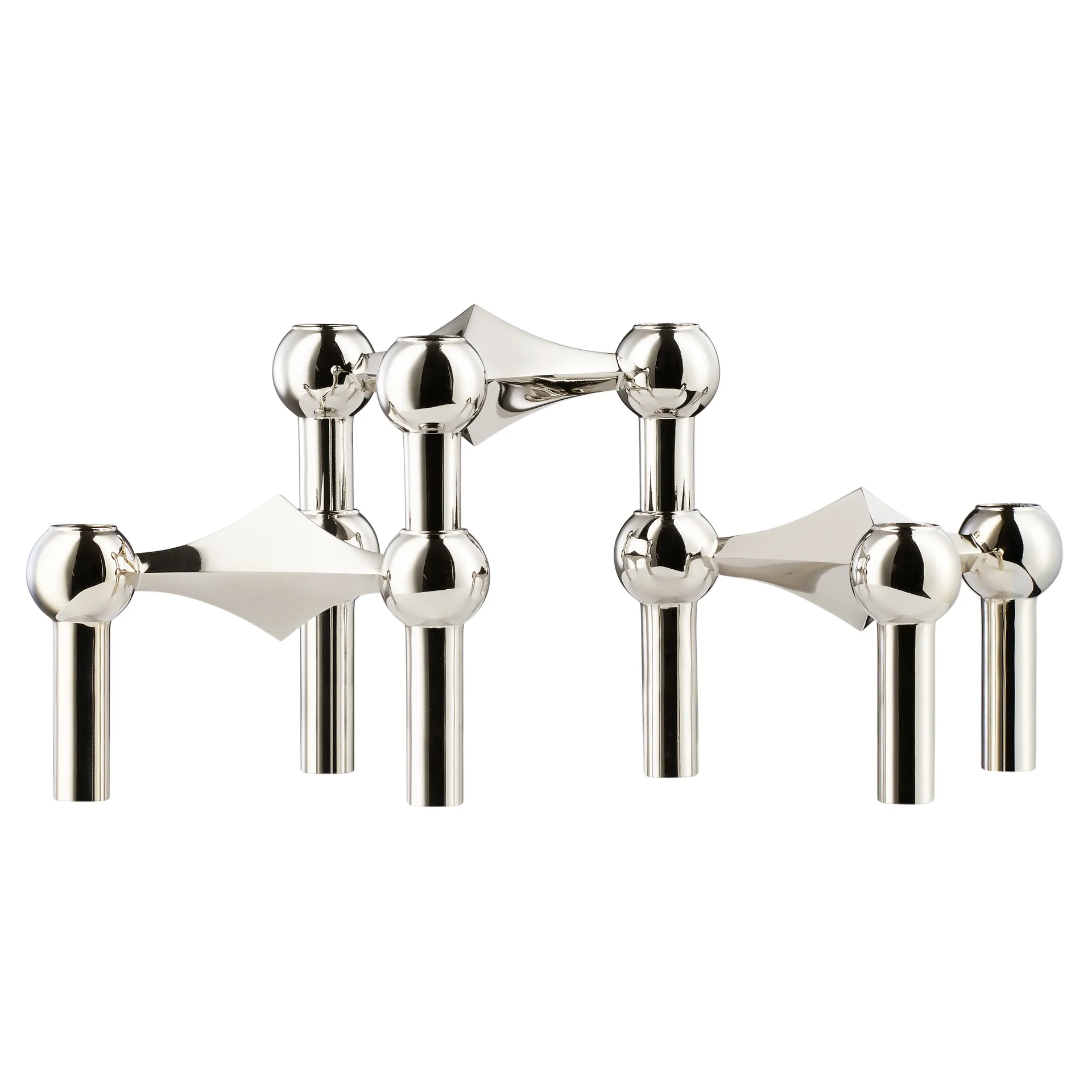 STOFF Nagel ljusstake 3-pack, krom STOFF Nagel