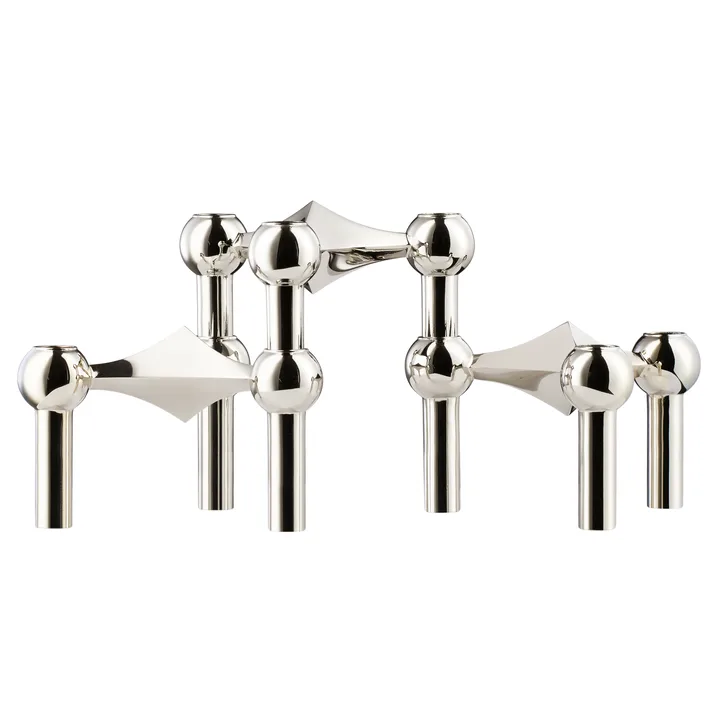 STOFF Nagel ljusstake 3-pack - krom - STOFF Nagel