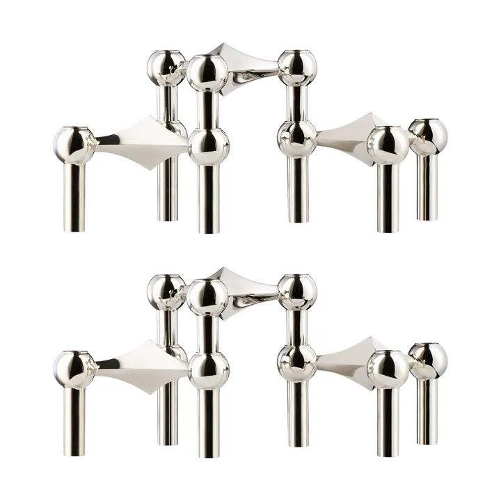 STOFF Nagel ljusstake 6-pack - Krom - STOFF Nagel