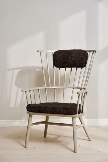 Henriette fåtölj dyna&nackkudde Svenssons beige-Espresso - Stolab