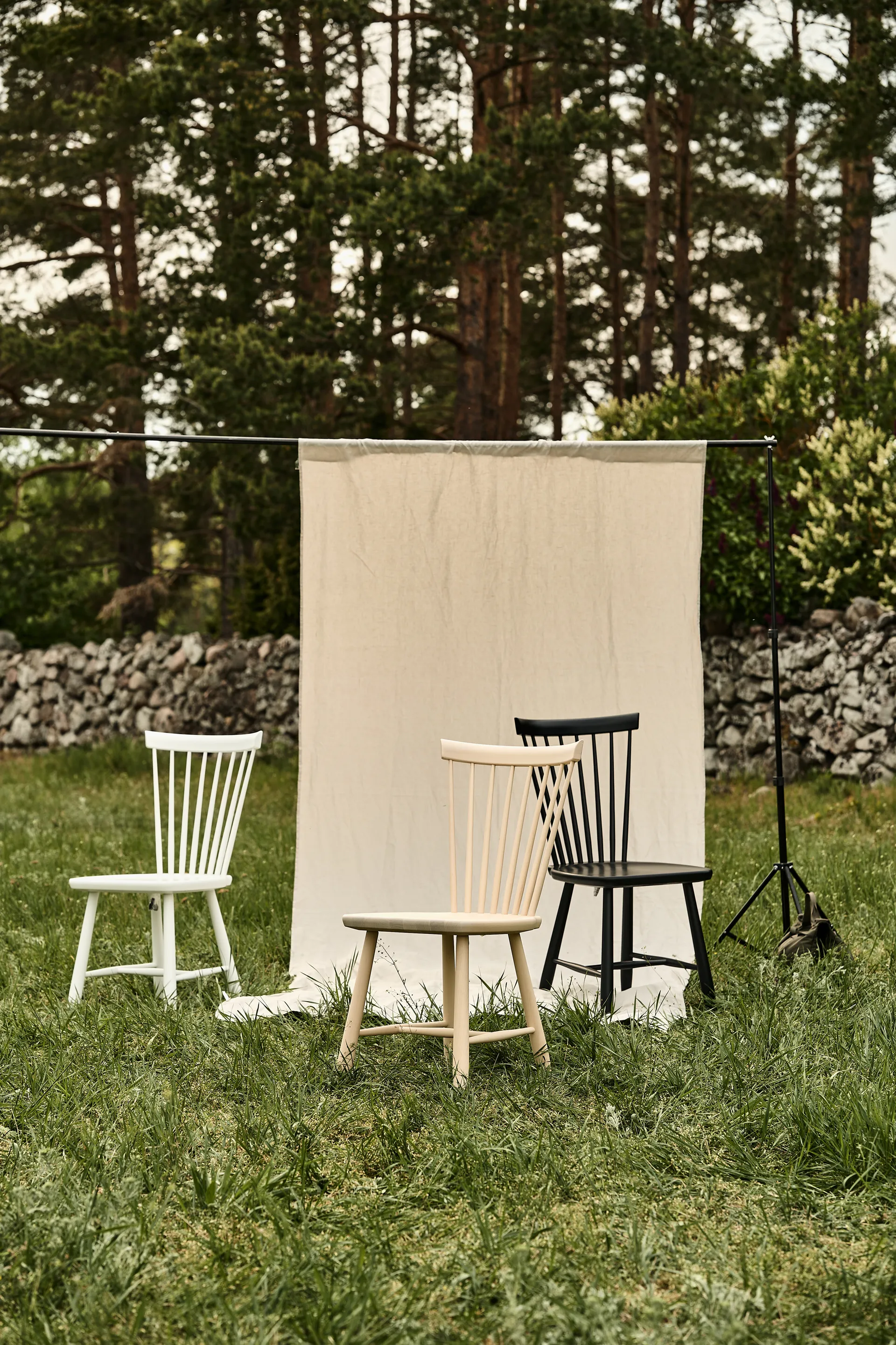 Lilla Åland stol, Svart 52 (björk) Stolab
