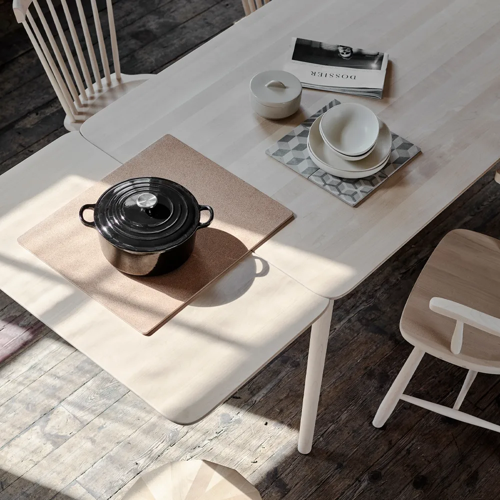 Prima Vista bord, björk ljus mattlack-180cm-1 ilägg Stolab