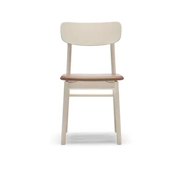 Prima Vista stol - Läder Elmosoft cognac-björk ljus mattlack - Stolab