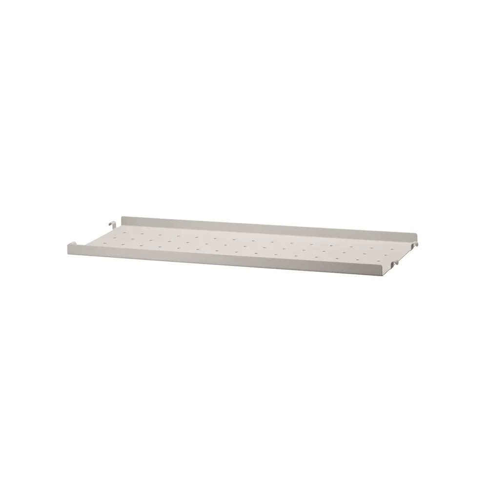 String hyllplan metall, beige, 58x20 cm, låg kant String