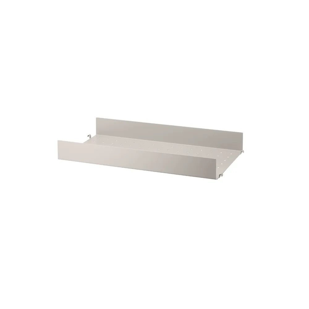 String hyllplan metall, beige, 58x30 cm, hög kant String