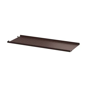 String hyllplan metall - Mörkbrun, 78x30, låg kant - String