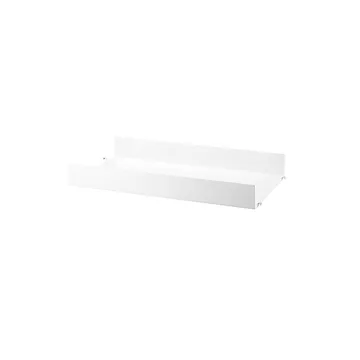 String hyllplan metall - vit, 58x30 cm, hög kant - String