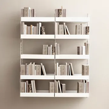 String hyllplan metall - vit, 58x30 cm, hög kant - String