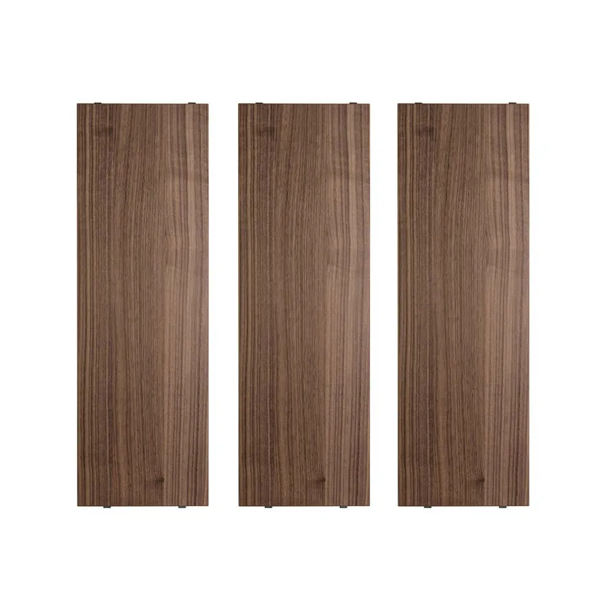 String hyllplan, valnöt, 58x20 cm, 3-pack String