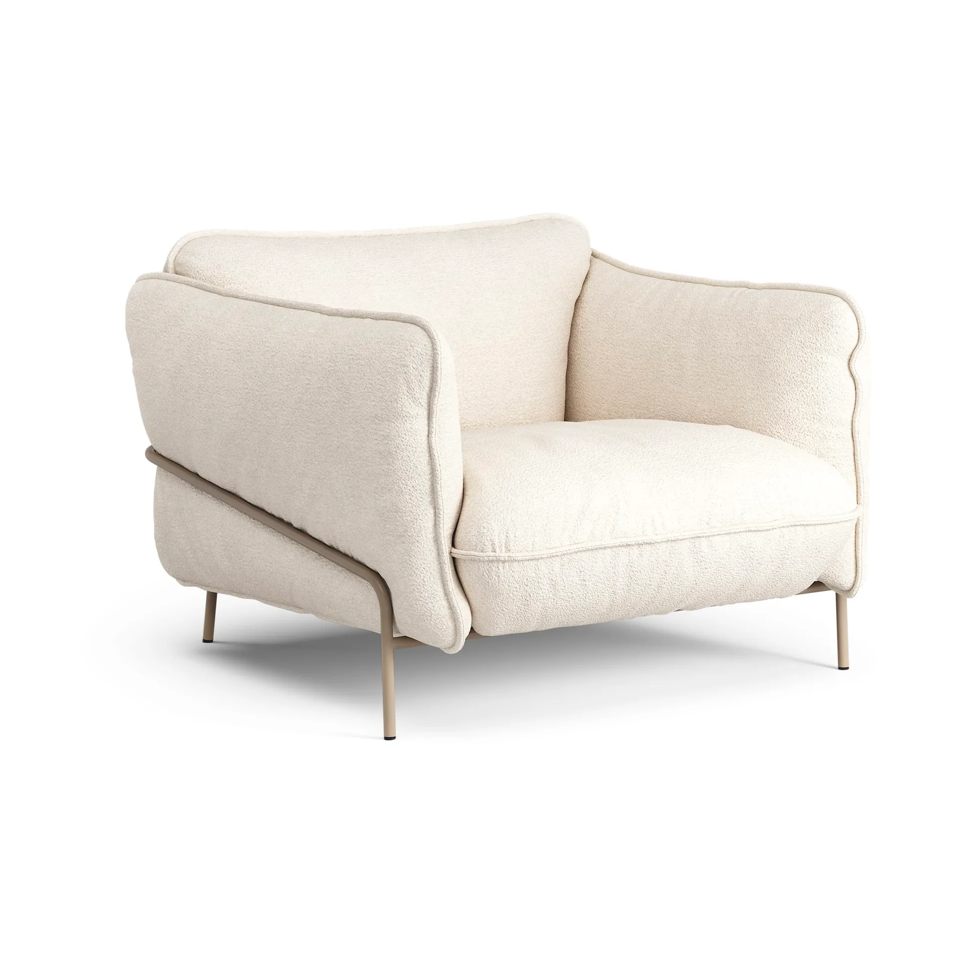 Continental fåtölj, Barnum 01 Off white-nutmeg Swedese