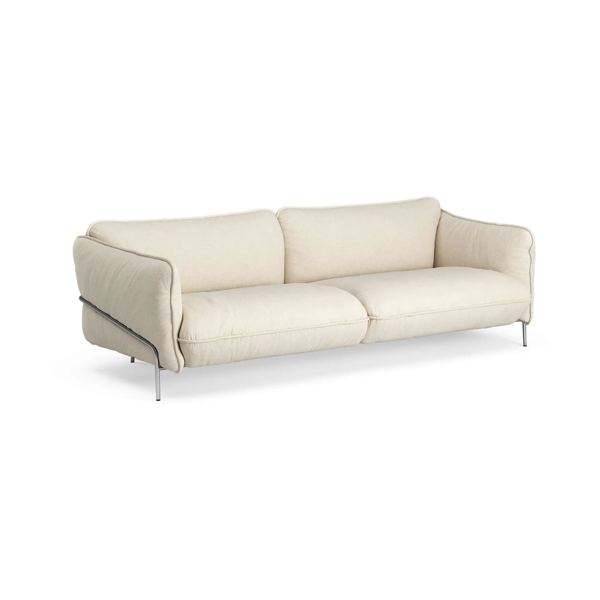 Continental soffa, Sealife Light beige/white-kromat stål Swedese