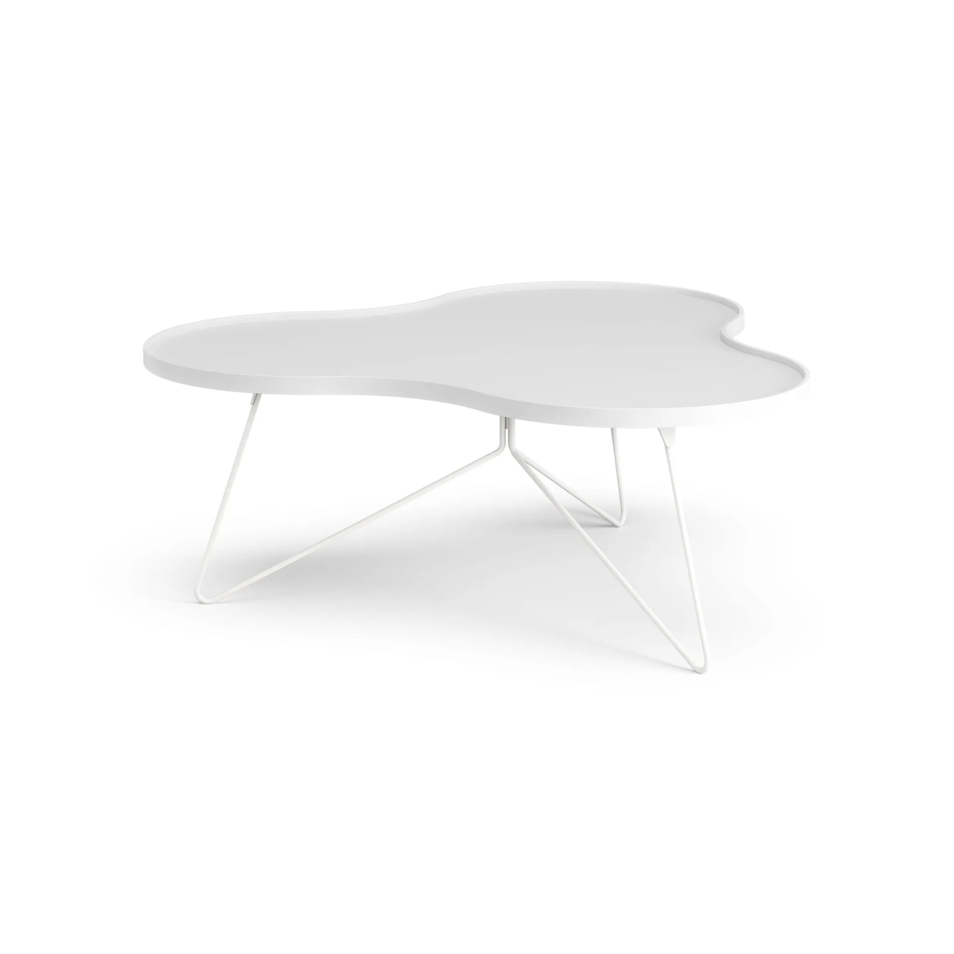 Flower mono bord 107x114 cm, H45 cm Ask vitlaserad Swedese