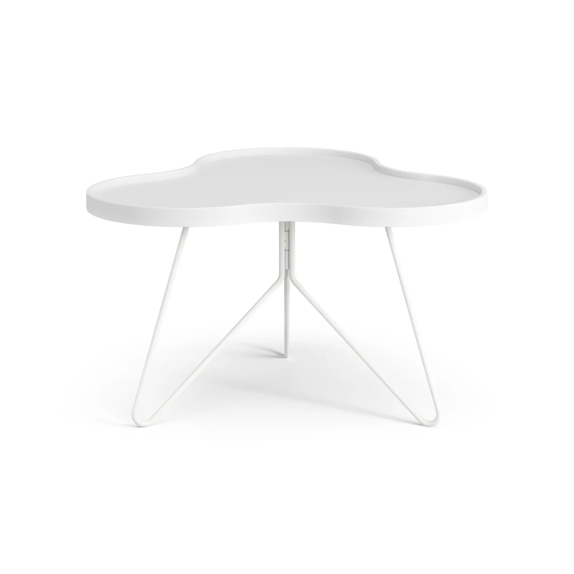 Flower mono bord 62x66 cm, H39 cm Ask vitlaserad Swedese