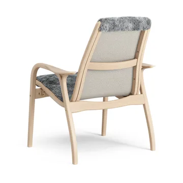 Laminett fåtölj lackad bok/fårskinn - Scandinavian Grey (grå) - Swedese