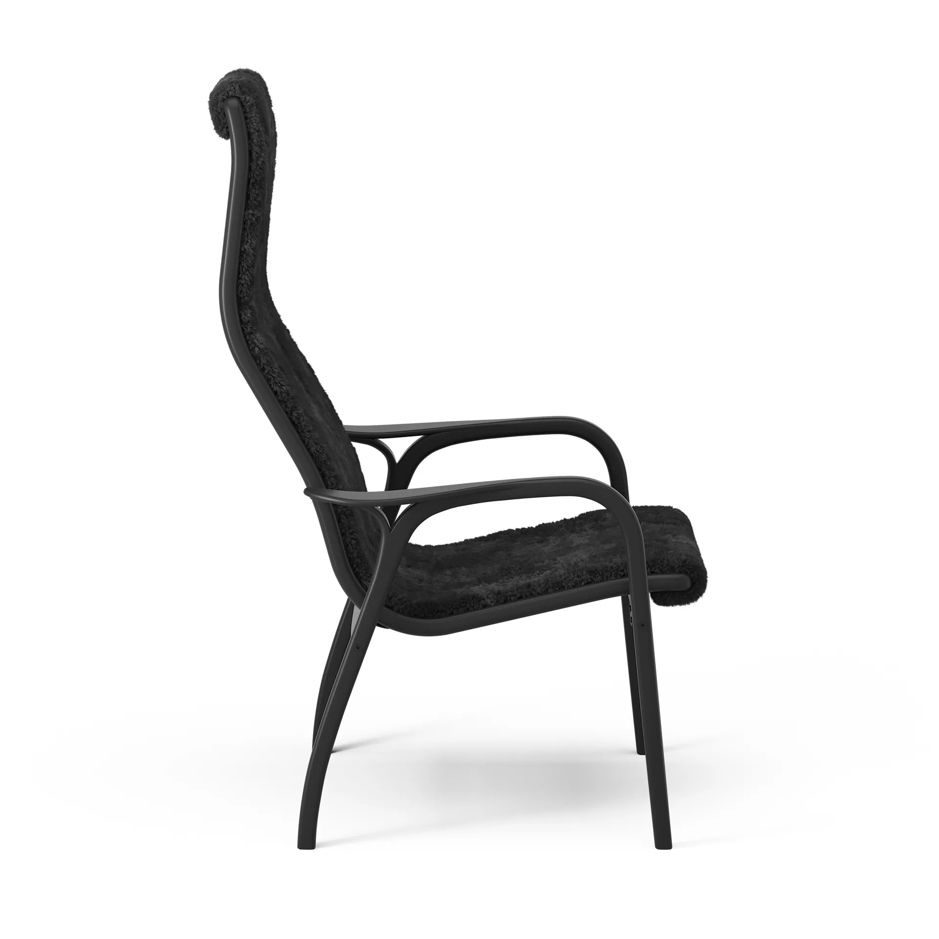 Lamino fåtölj och fotpall Black Edition, Svart Swedese