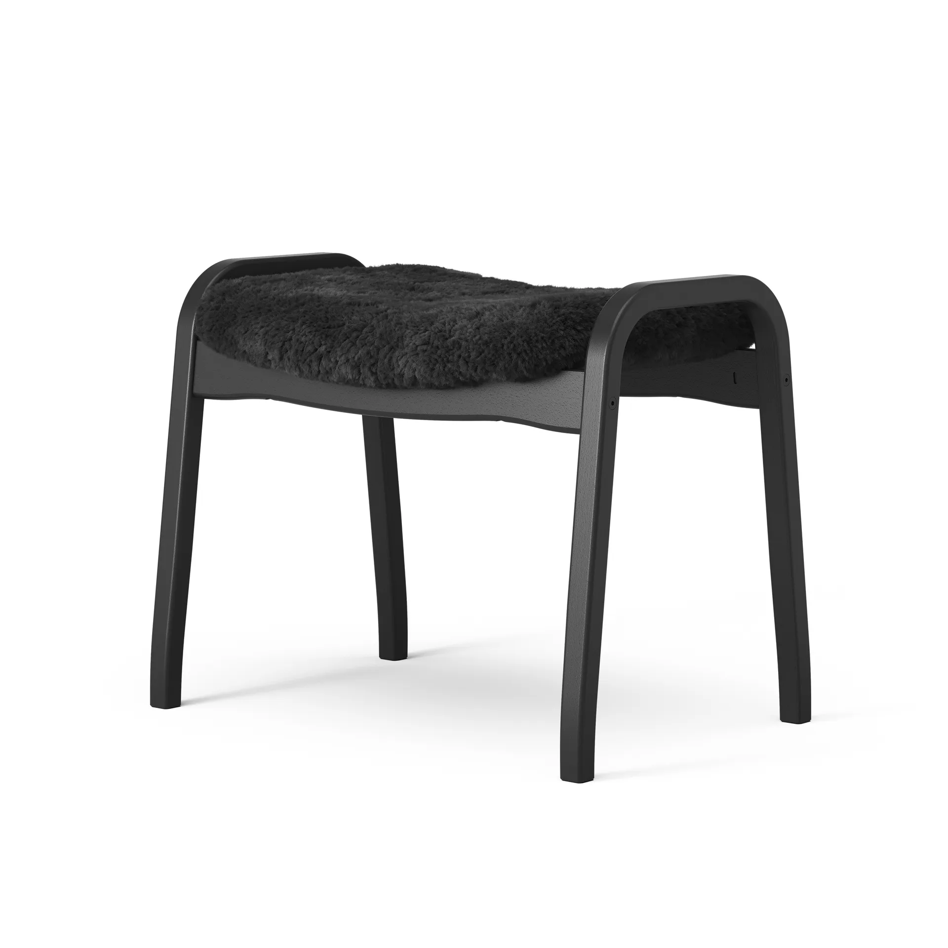 Lamino fåtölj och fotpall Black Edition, Svart Swedese