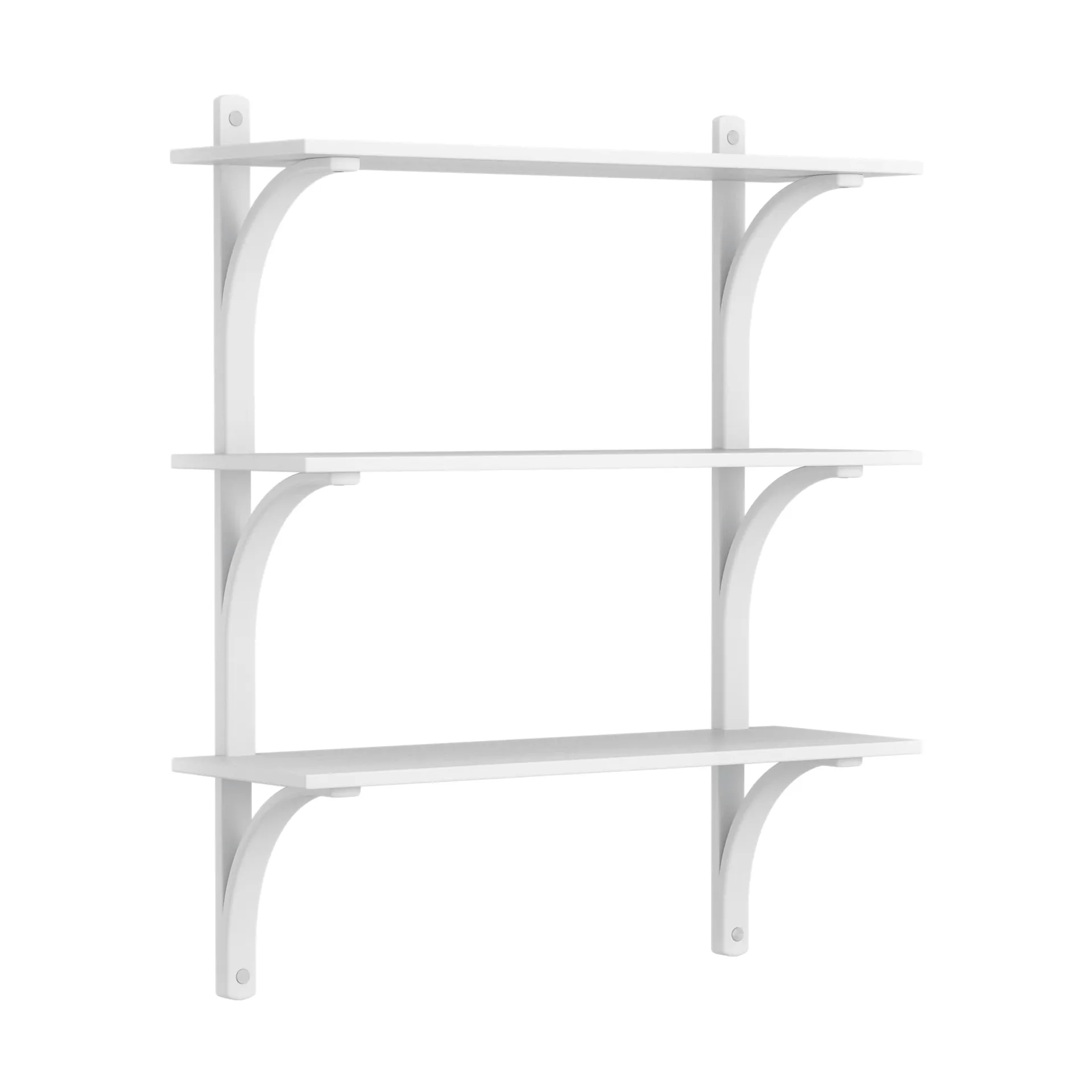 Levi hylla 3 hyllplan, Vitlaserad ask-aluminium, 90 cm Swedese