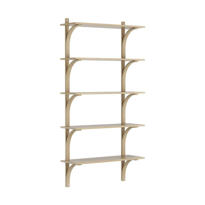 Levi hylla 5 hyllplan - Naturlackerad ek-aluminium, 90 cm - Swedese