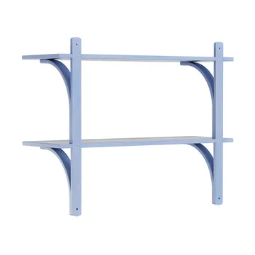 Levi hylla - Ilke blå-mässing, 2 hyllplan, 90 cm - Swedese
