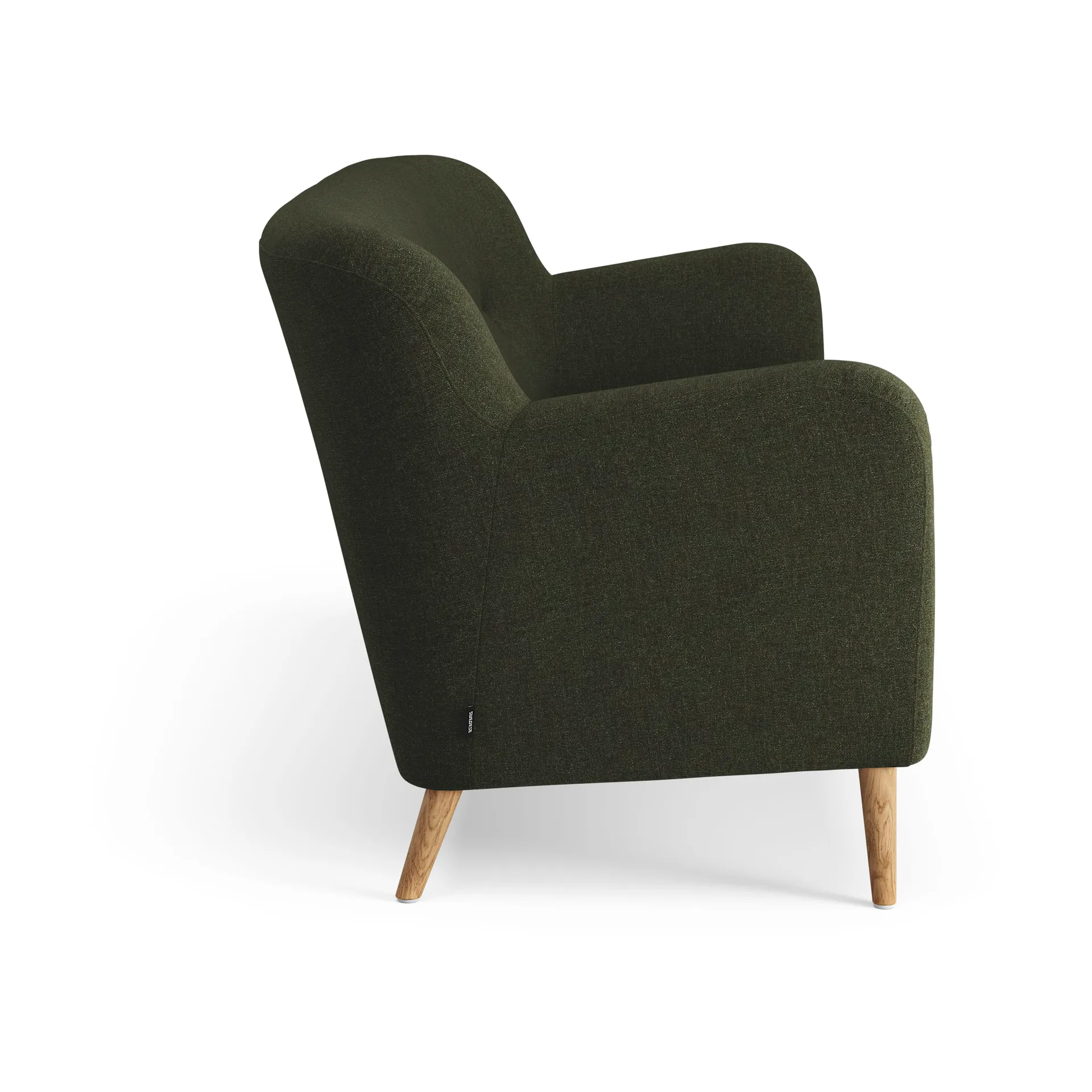 Nova soffa 3-sits 200 cm, Rami 6054 Mörkgrön-ek oljad Swedese