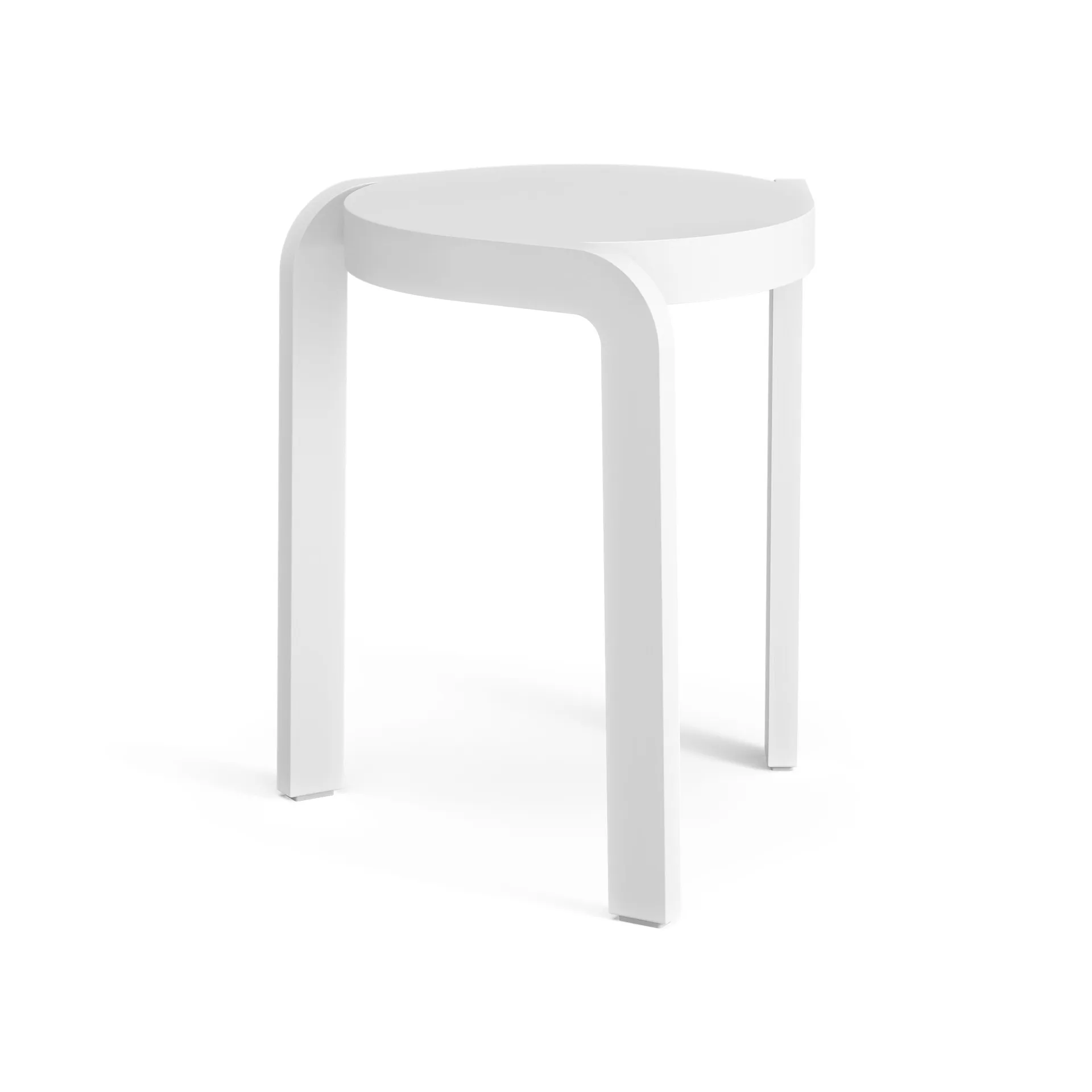 Spin pall H44 cm, Ask vitlaserad Swedese