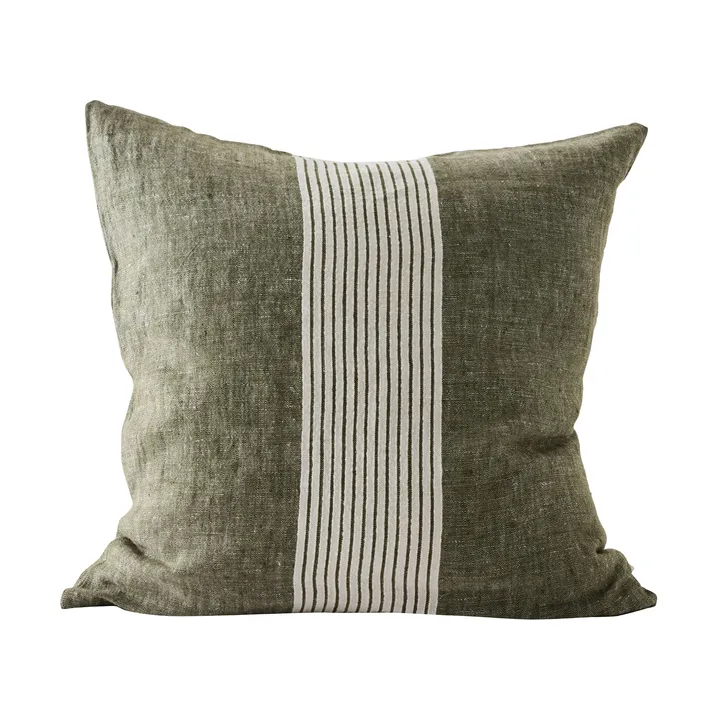 Colette kuddfodral - Green stripe, 50x50 cm - Tell Me More