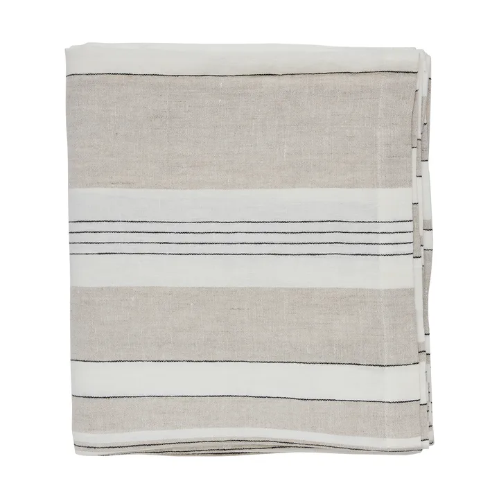Noah bordsduk - Beige stripe, 145x270 cm - Tell Me More