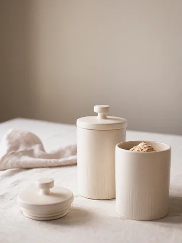 Palermo burk med lock - Offwhite, medium 1,1 L - Tell Me More