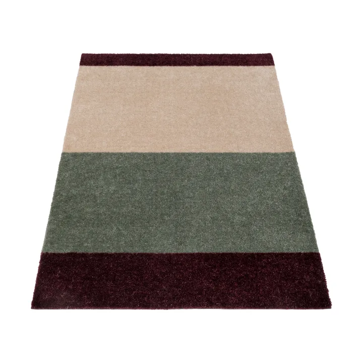 Stripes gångmatta horisontell - Green-ivory-bordeaux, 67x120 cm - tica copenhagen