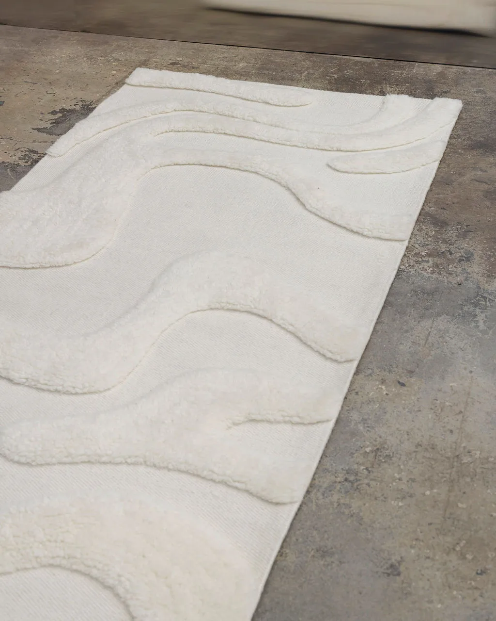 Norlander gångmatta ull 80x250 cm, White Tinted