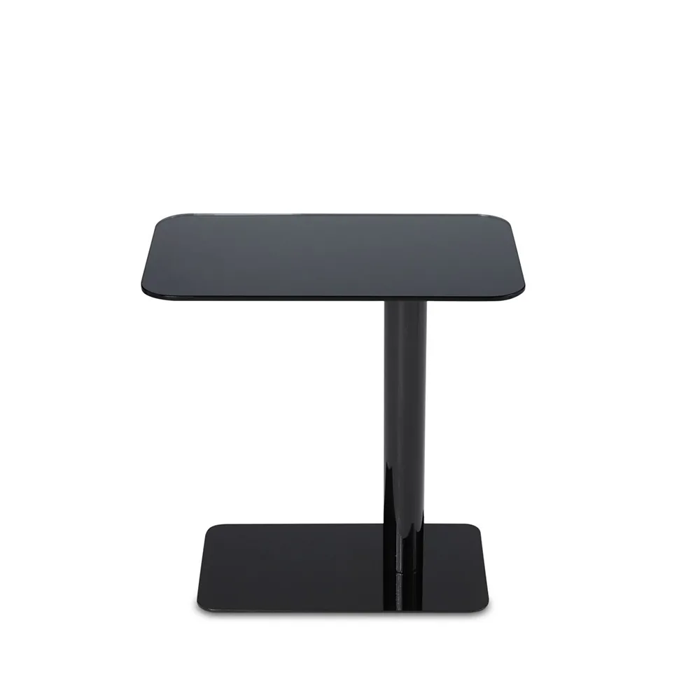 Flash sidobord 30x50 cm, Svart spegelglas-svart stativ Tom Dixon