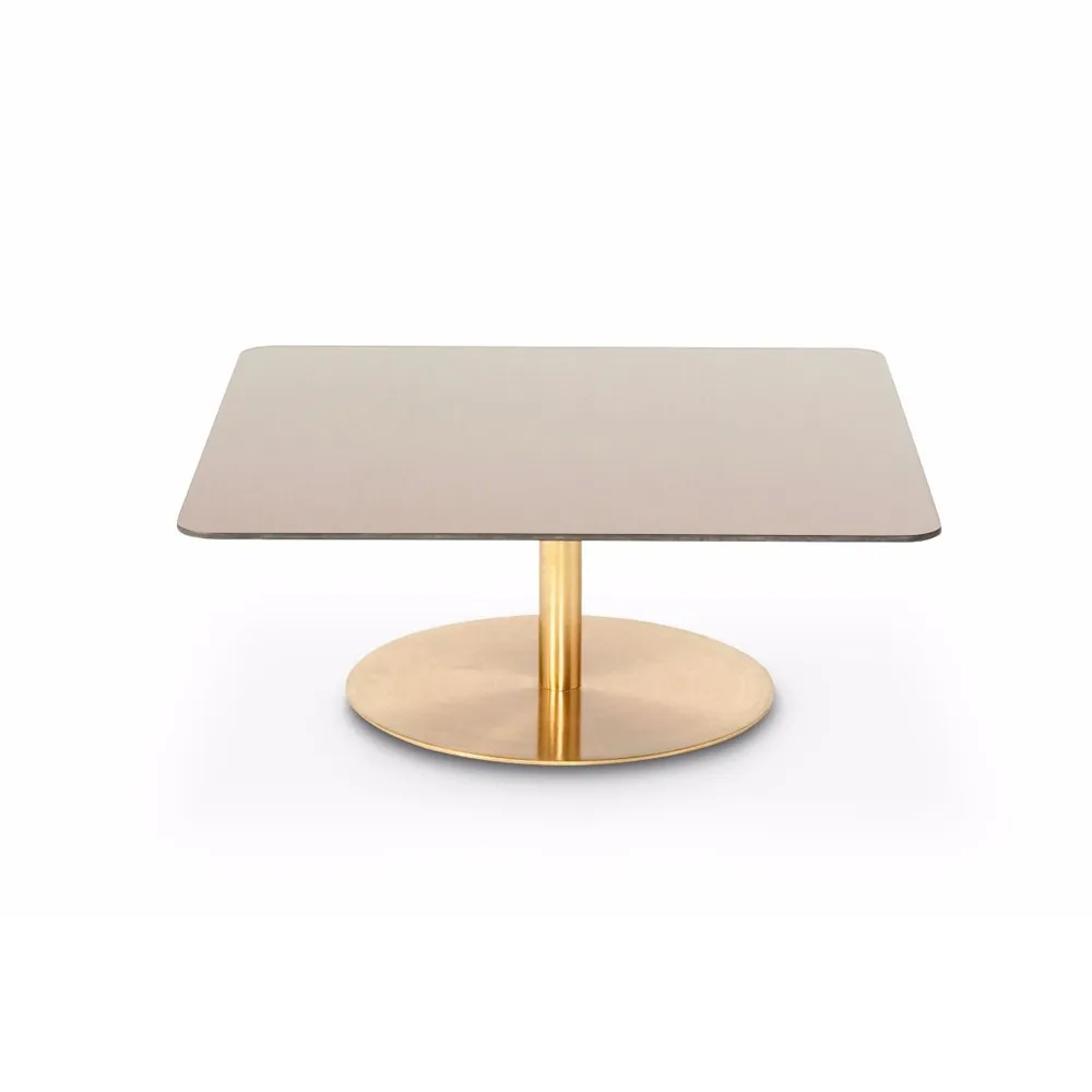 Flash soffbord 80x80 cm, Koppar-mässingsstativ Tom Dixon