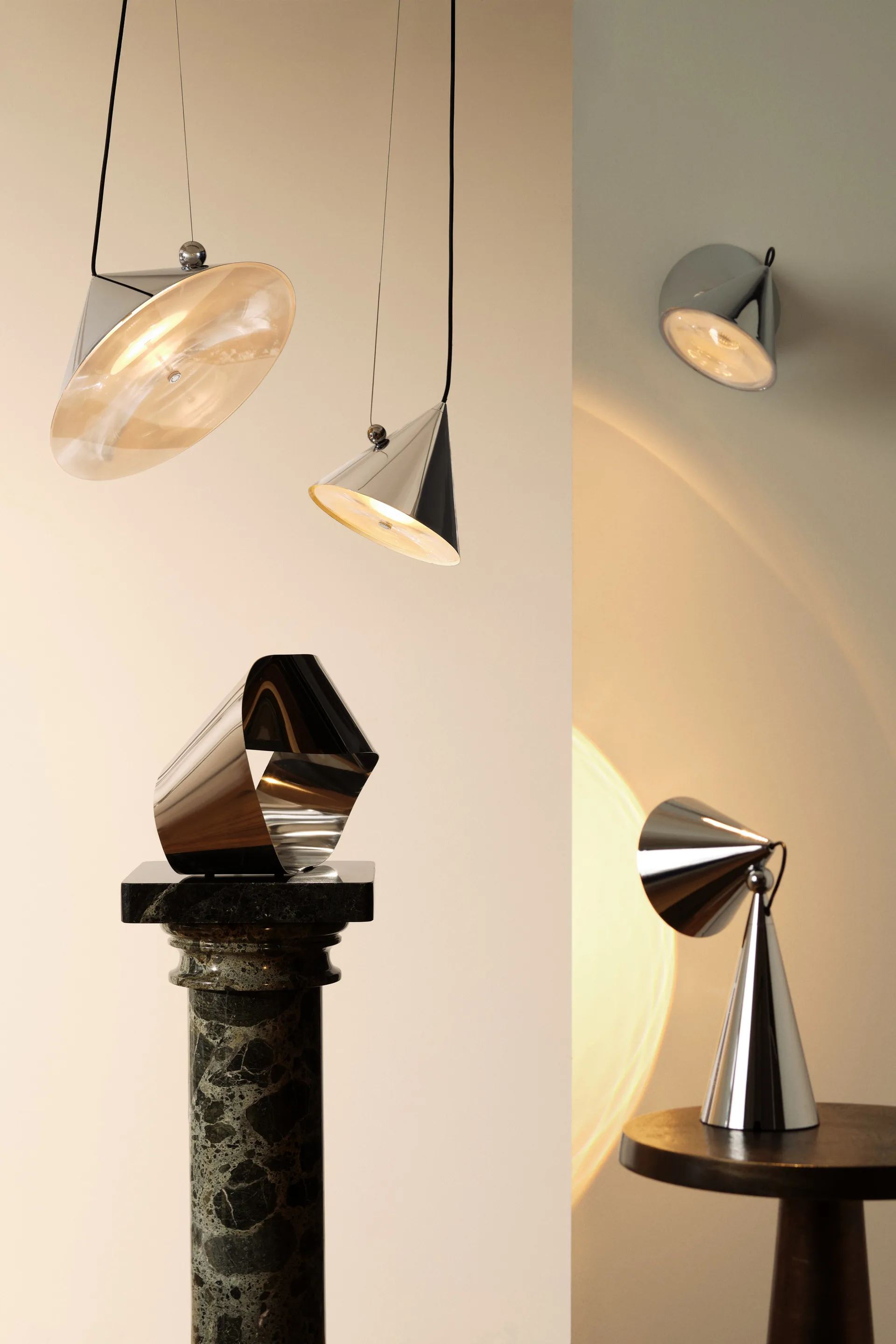 Pose pendel, Silver, Ø25x24,5 cm Tom Dixon