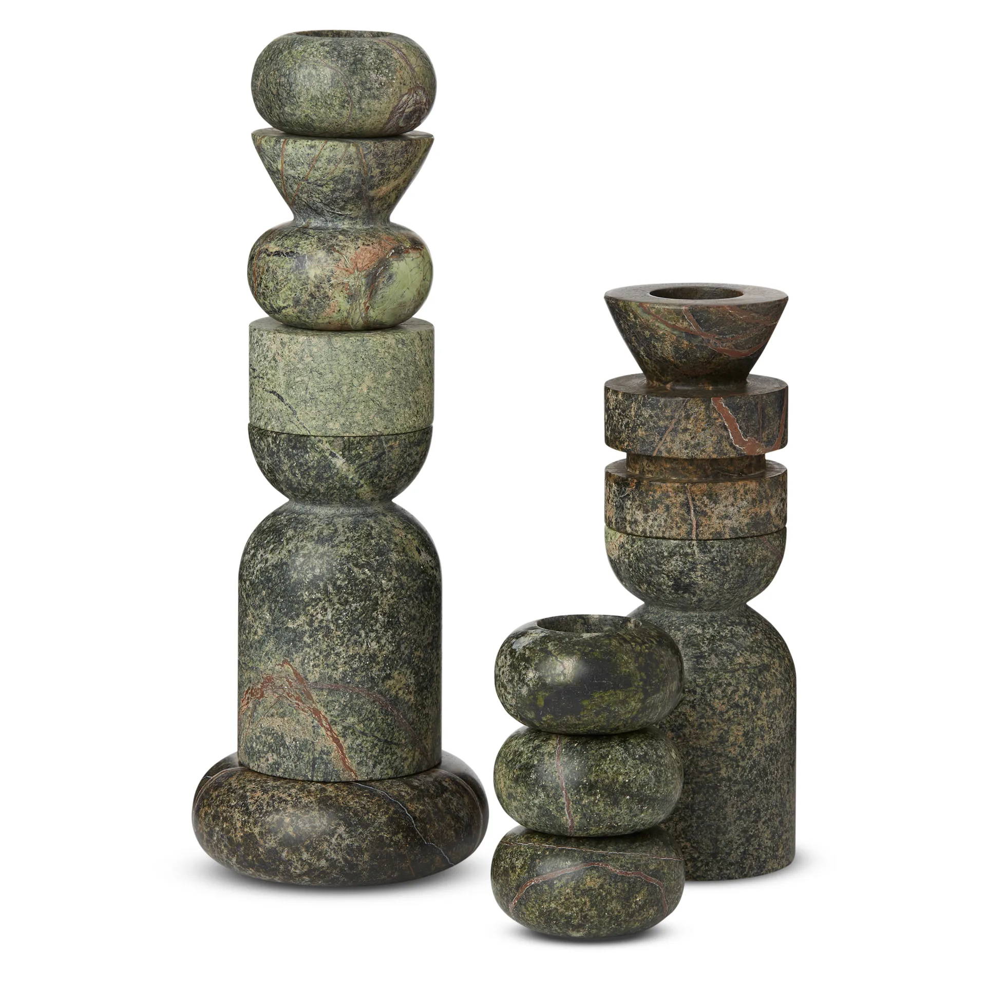 Stone Stacking ljusstake 5 delar, Grön Tom Dixon