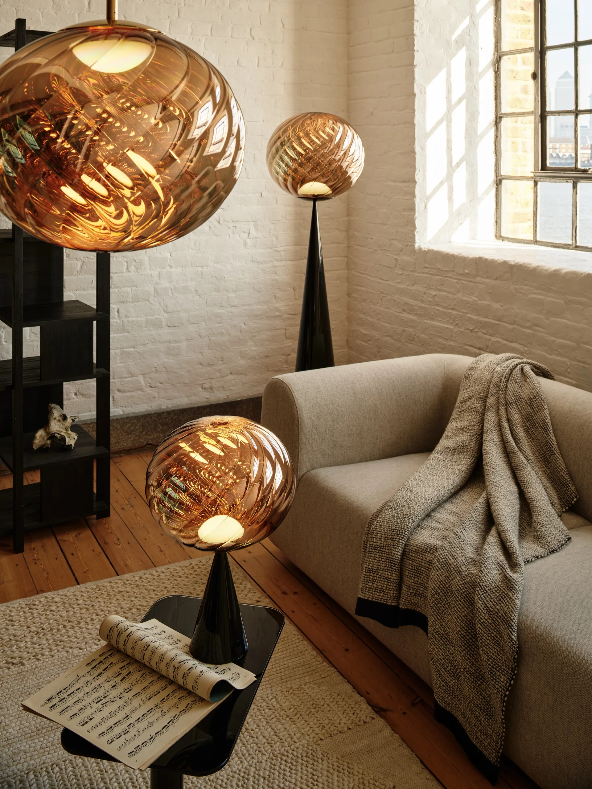 Thread filt 140x180 cm, Black & White Tom Dixon