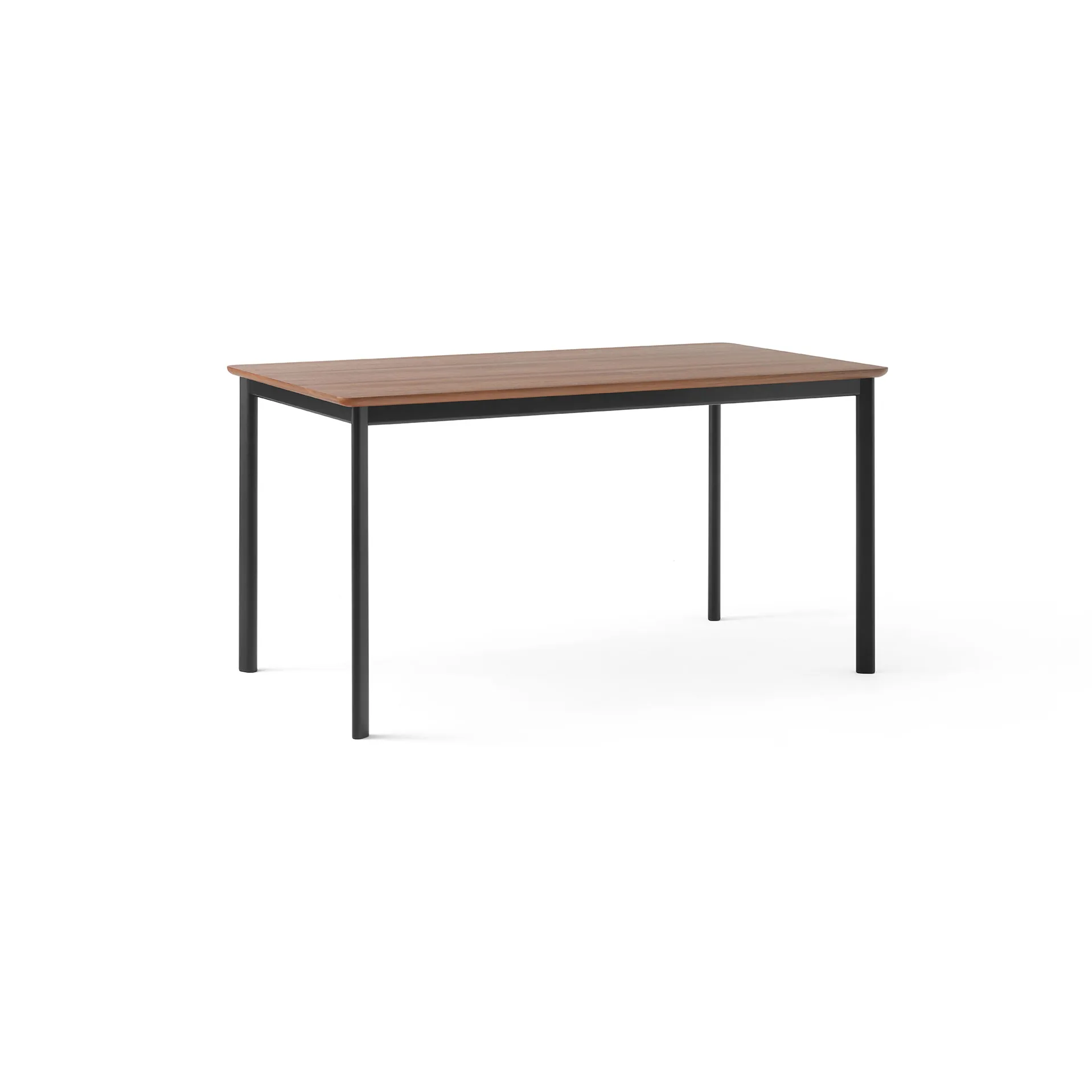 Drip HW115 matbord 83x143 cm, Black frame-clear lacq. walnut &Tradition
