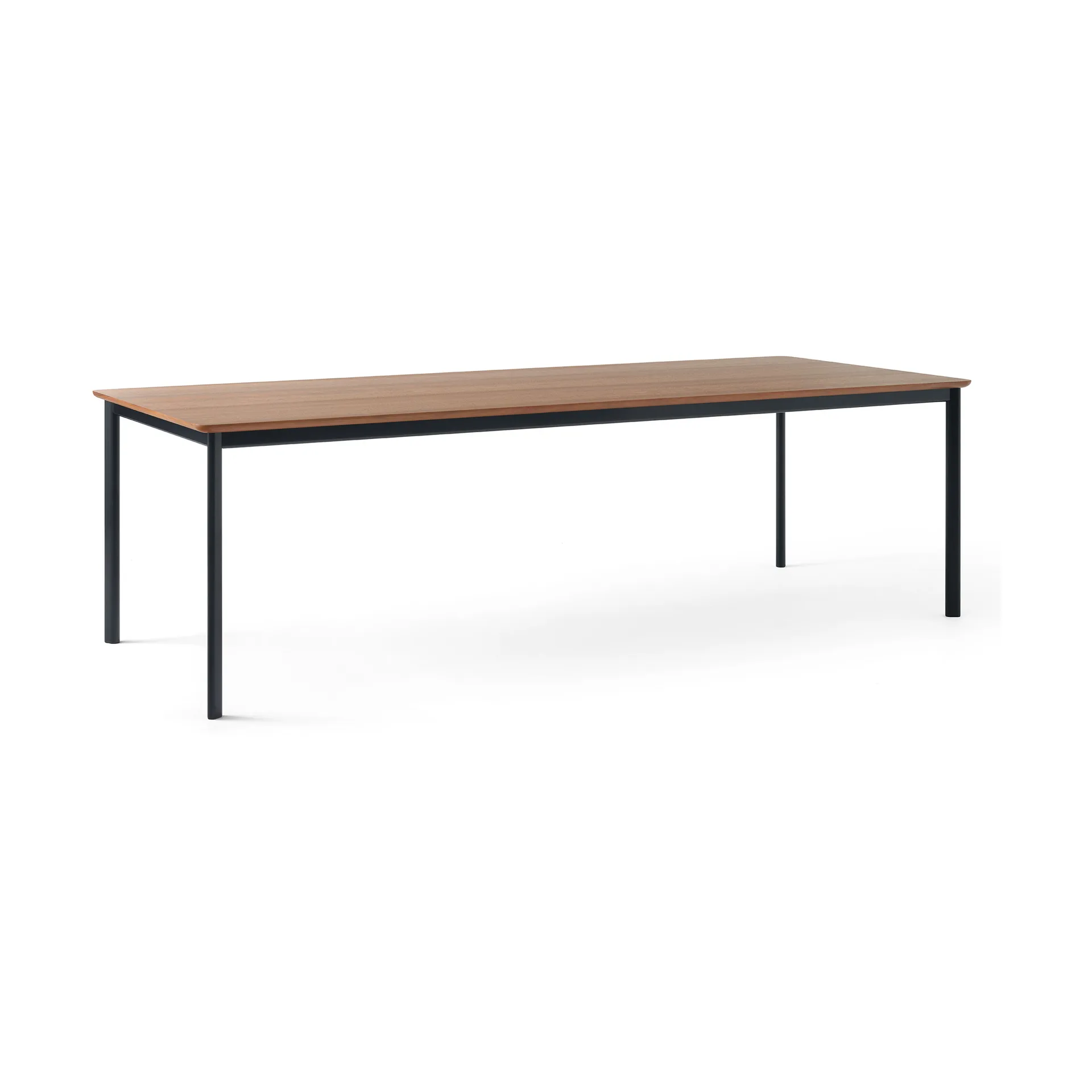 Drip HW117 matbord 103x253 cm, Black frame-clear lacq. walnut &Tradition