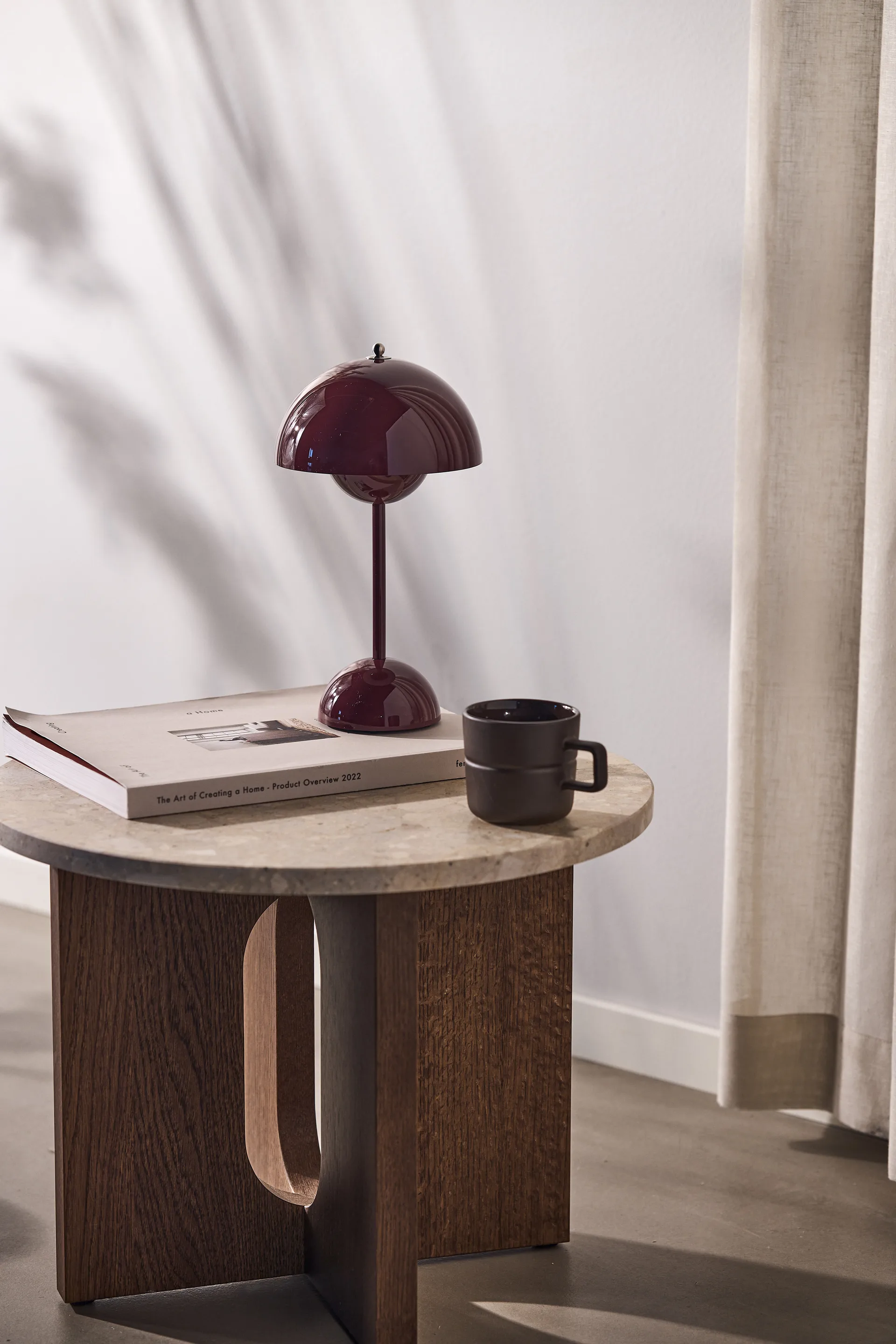 Flowerpot portabel bordslampa VP9, Dark plum &Tradition