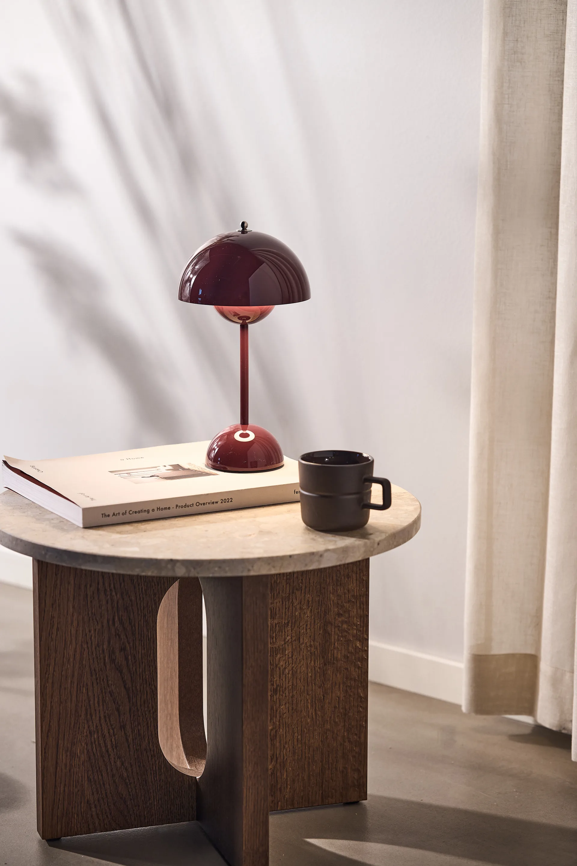 Flowerpot portabel bordslampa VP9, Dark plum &Tradition