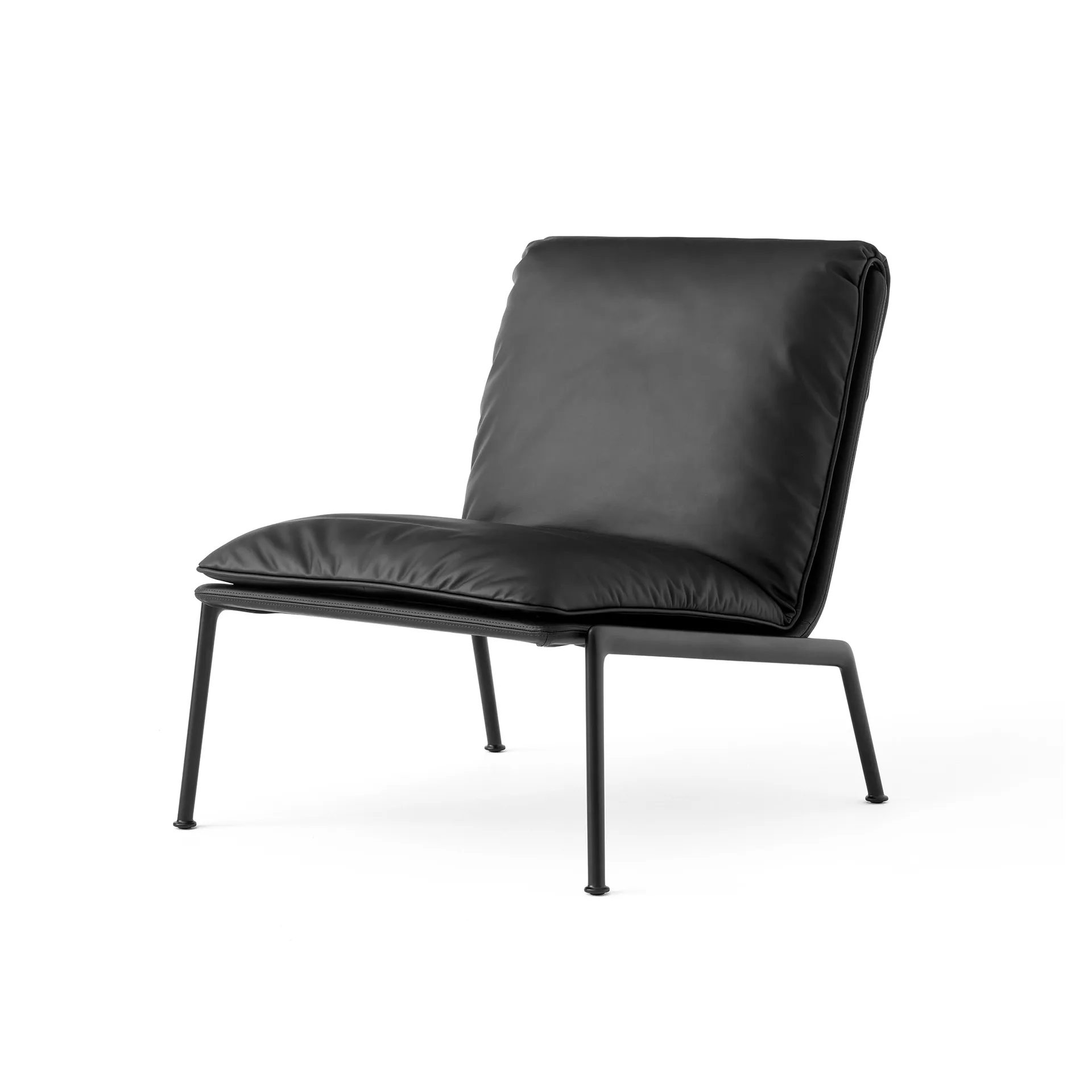 Muno LN18 loungefåtölj, Warm black-Noble leather Black &Tradition