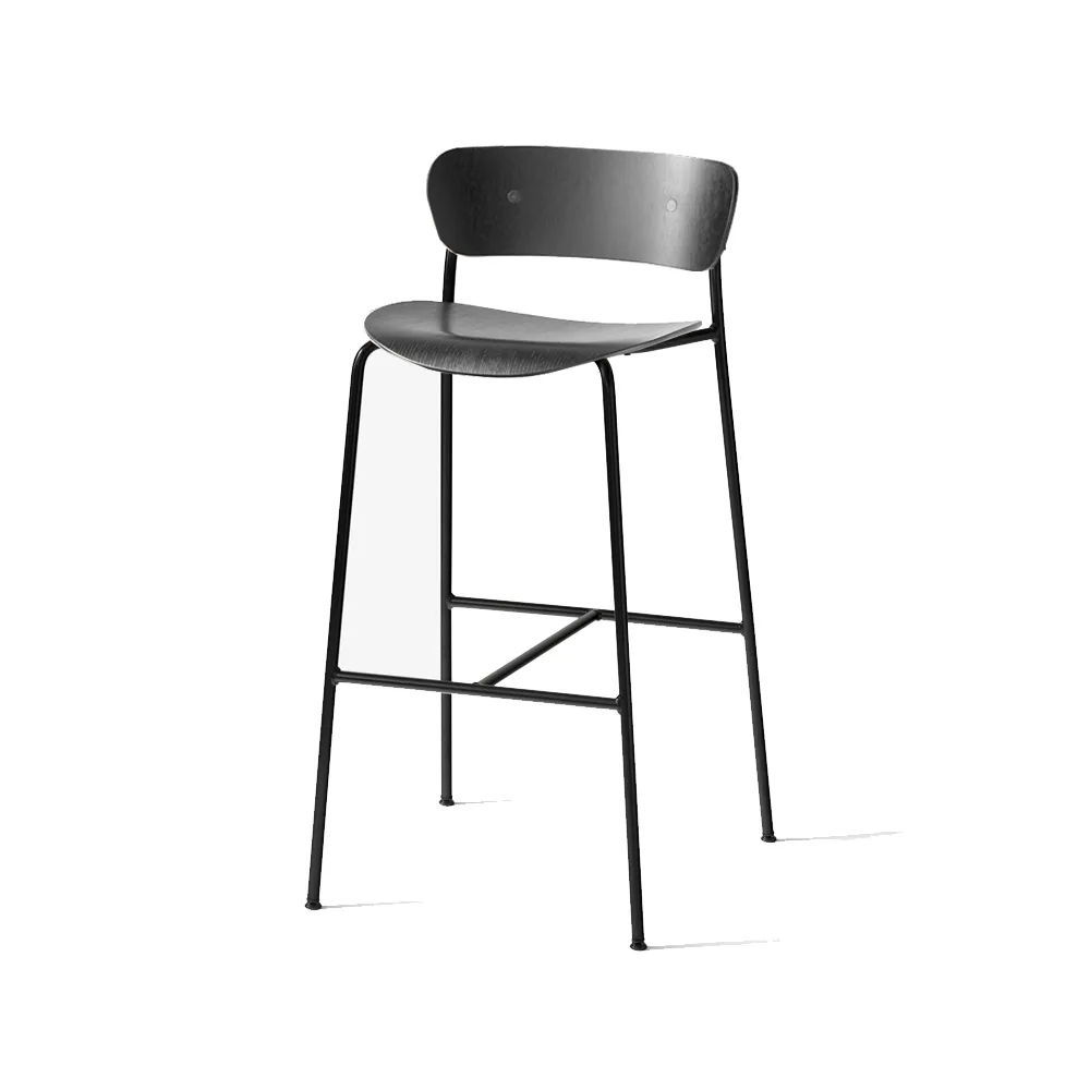 Pavilion AV9 barstol, black, stålstativ &Tradition