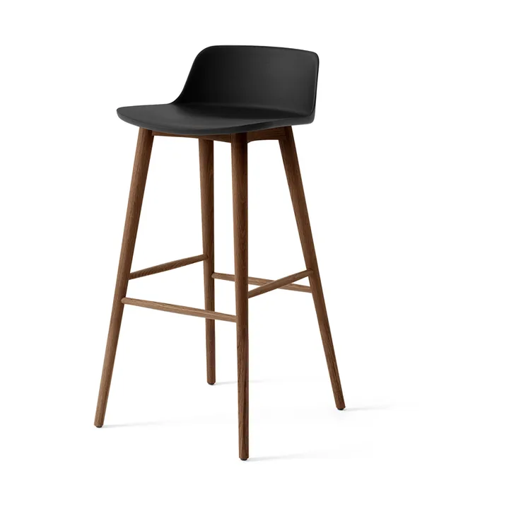 Rely HW123 barstol - Black-lackerad valnöt, 75 cm - &Tradition
