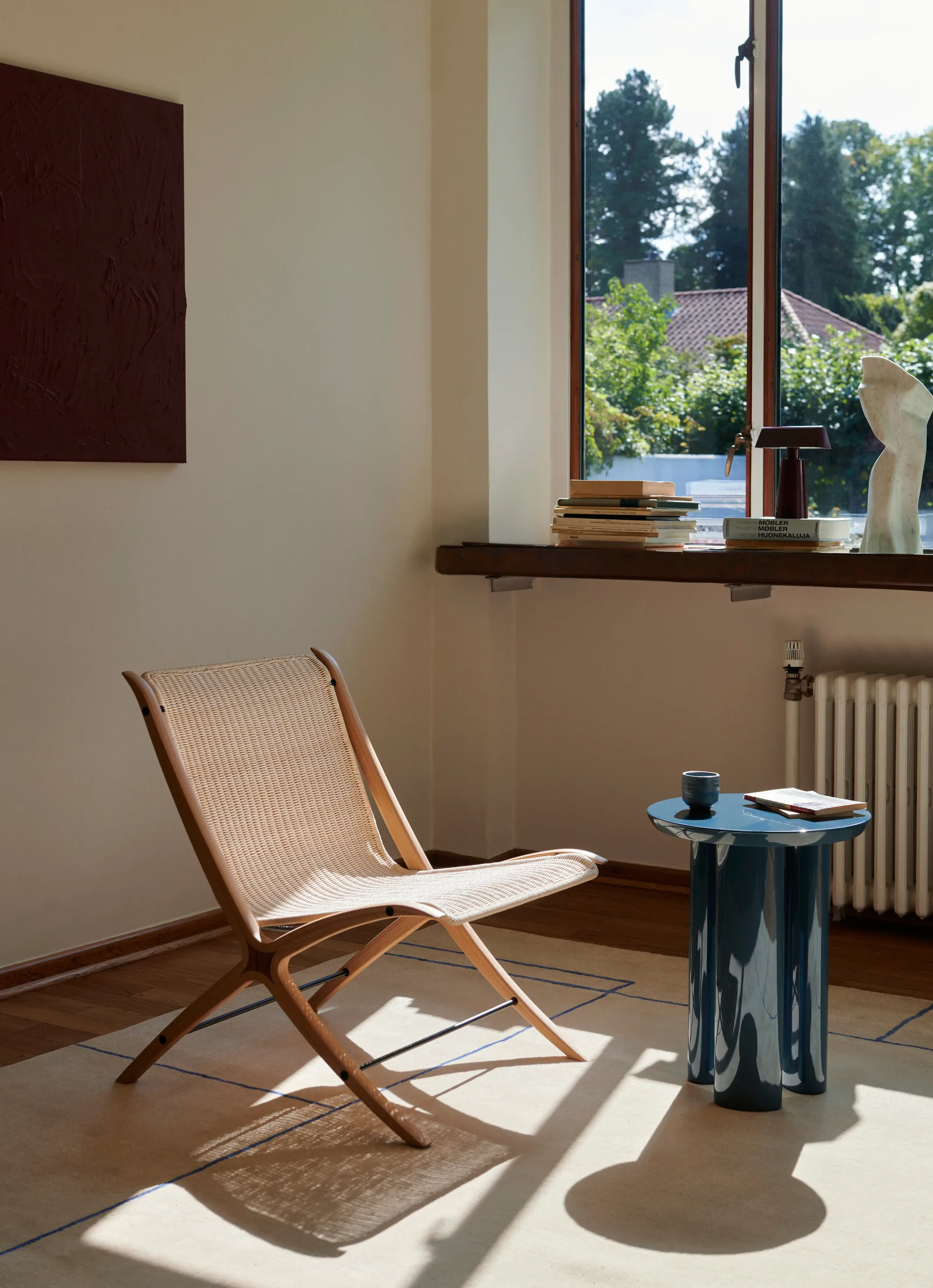 Tung JA3 sidobord, Steel blue &Tradition