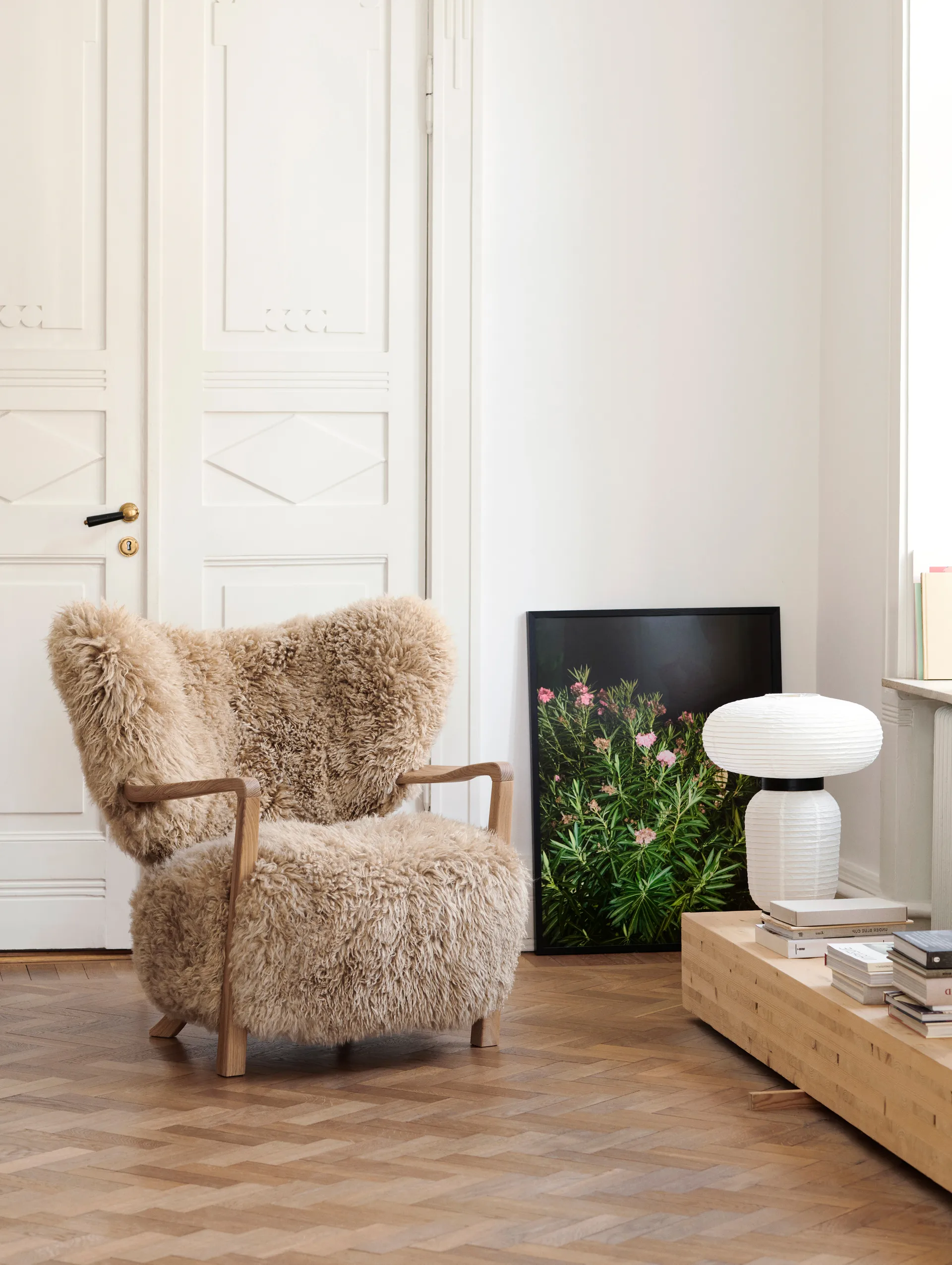 Wulff Lounge Chair ATD2 fåtölj, Oljad ek-Sheepskin honey &Tradition