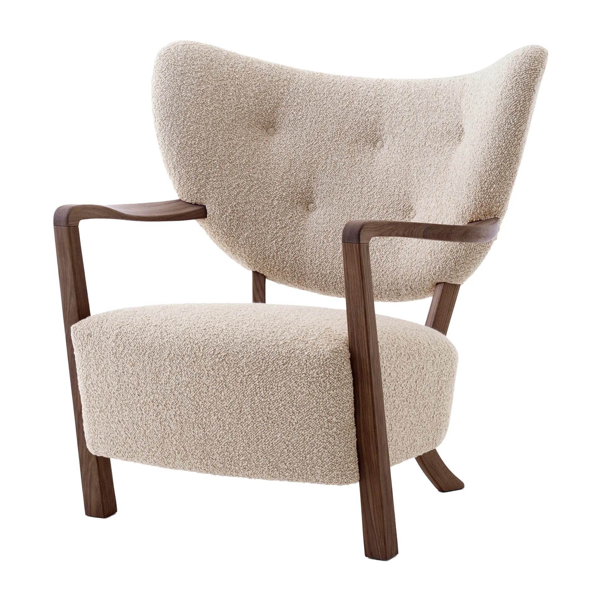 Wulff Lounge Chair ATD2 fåtölj, Oljad valnöt-Karakorum &Tradition