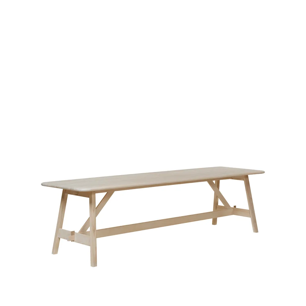 Landala matbord, Vitsåpad furu 270x75 cm Tre Sekel Möbelsnickeri