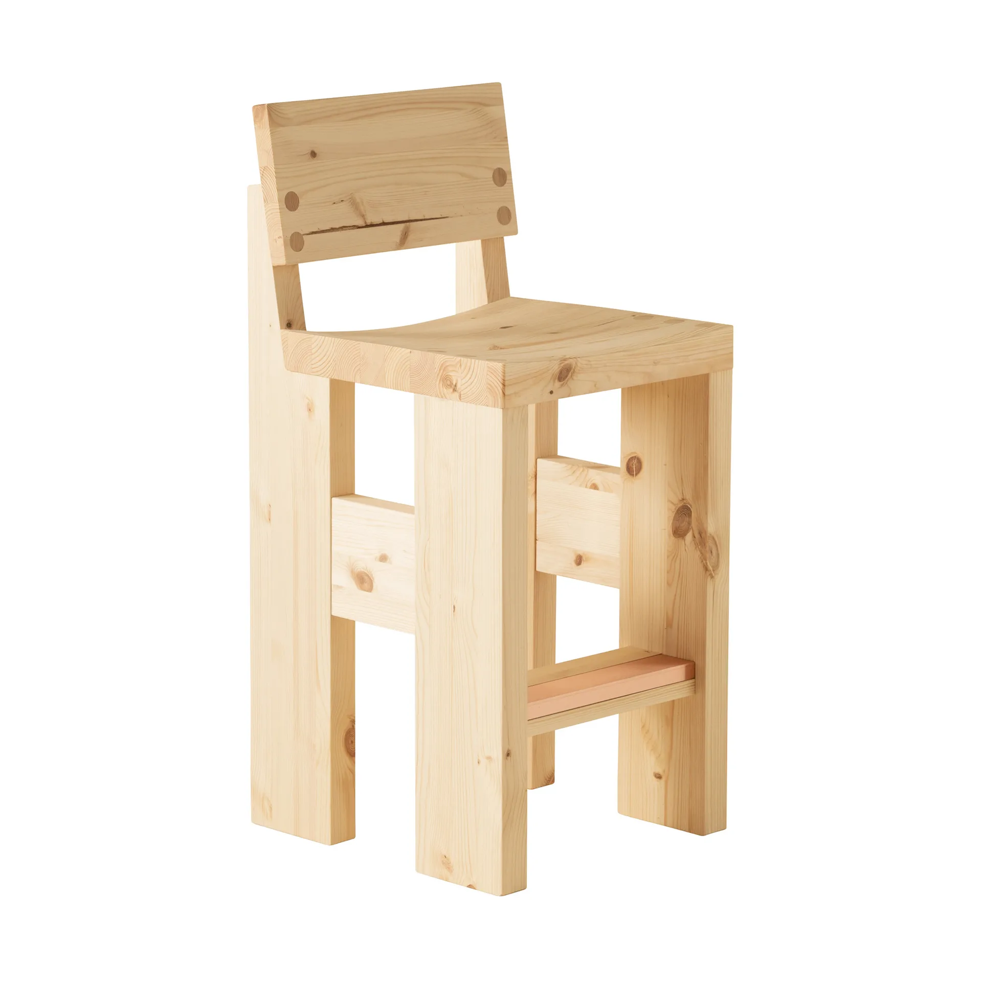 001 Bar Stool barstol, Matt oljevaxad furu, 65 cm Vaarnii