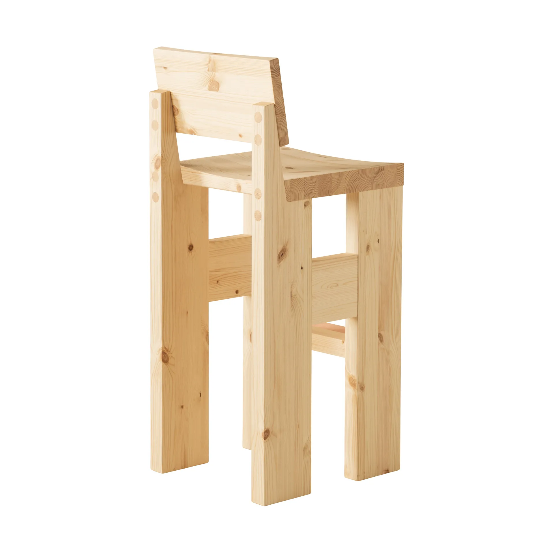 001 Bar Stool barstol, Matt oljevaxad furu, 75 cm Vaarnii